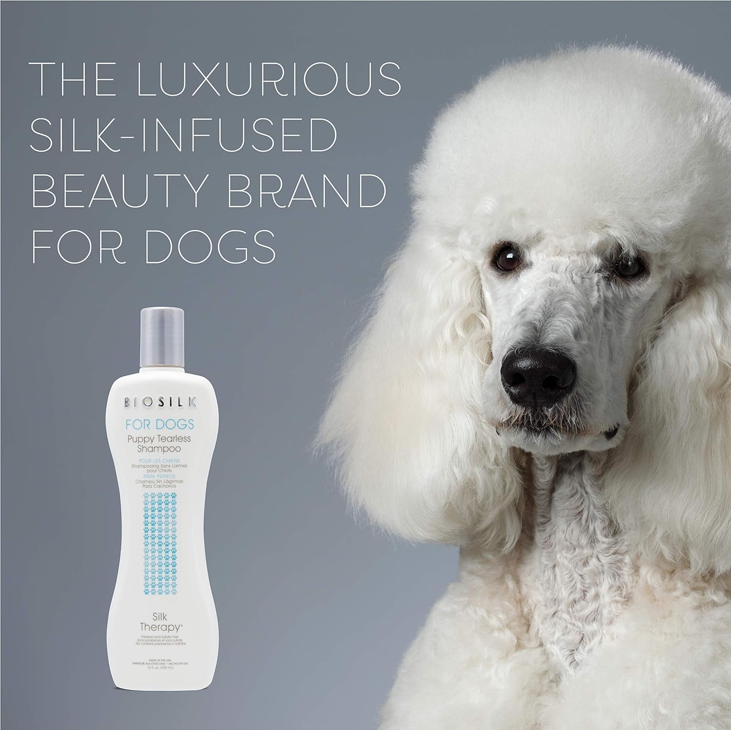 for Dogs Puppy Tearless Shampoo, 12 Fl Oz | Paraben- and Sulfate-Free Formula with Silk Proteins Cleans and Conditions Puppy Coats