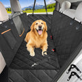 Premium Waterproof Dog Car Seat Cover for Back Seat - Hammock Style with Side Flaps, Zippered Mesh Window, 600D Oxford Fabric, Anti-Scratch Non-Slip Backseat Protector, Includes Dog Seat Belt