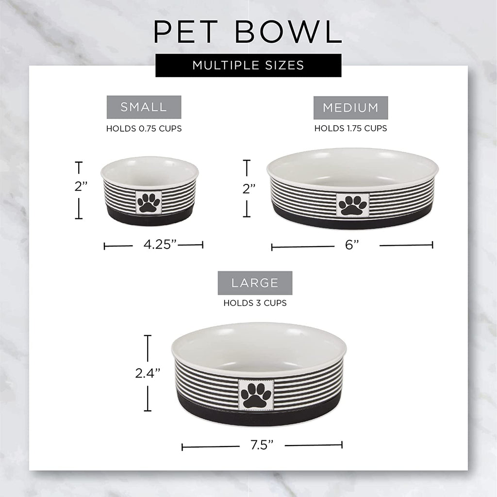 Lattice Collection Small Pet Bowl and Canister Set, 4.25 x 2 inches, Gray, Pack of 2